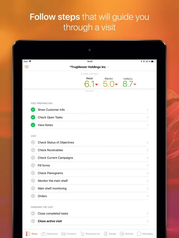 AFS Retail Execution 7.2 iPad  स्क्रीनशॉट